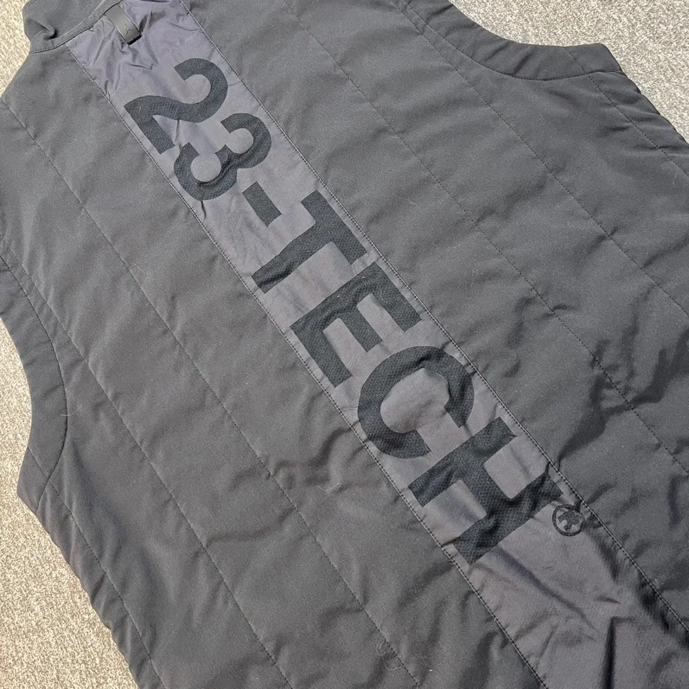 Jordan 23-Tech Mens Black Quilted Puffer Vest Full Zip Jumpman Logo Size M